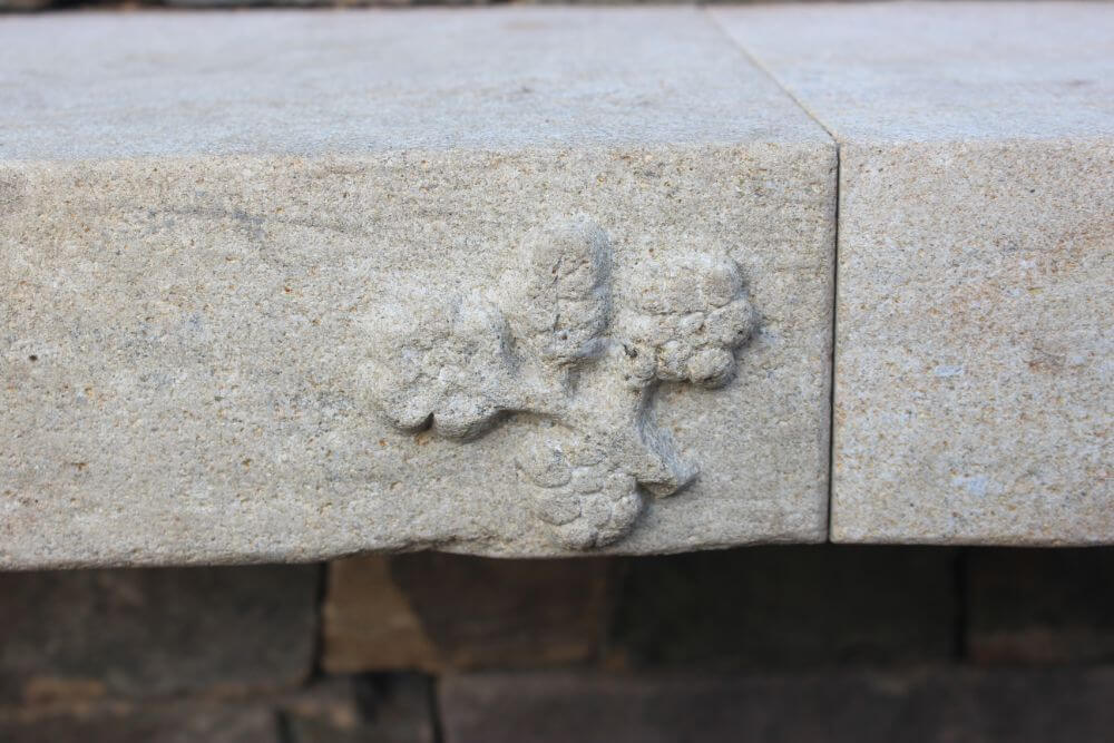 Anne Lister Monument bench carving